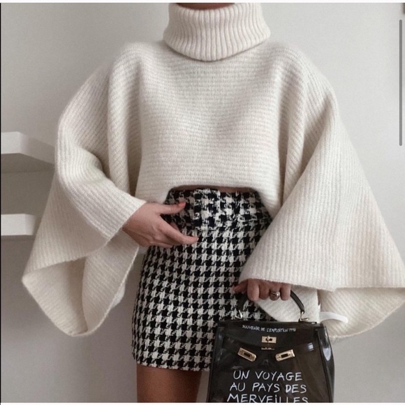 NWT ZARA Wool & Alpaca Blend Knit Sweater S - Picture 4 of 9